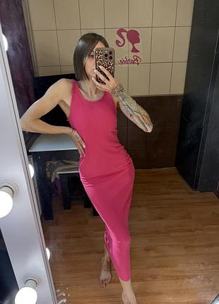 Платье в рубчик