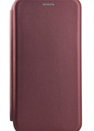 Чохол книжка premium для xiaomi redmi note 5/ note 5 pro на магніті з підставкою бордовий