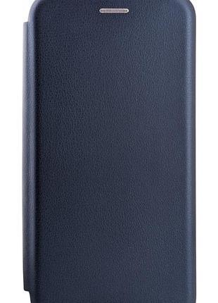 Чехол книжка premium для xiaomi redmi note 5 / note 5 pro на магните с подставкой темно-синий