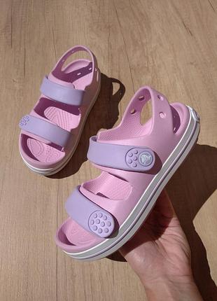 Босоножки crocs crocband cruiser кроксы сандалии на липучках