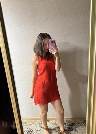 Трендовий жіночий червоний сарафан h&m хс-с