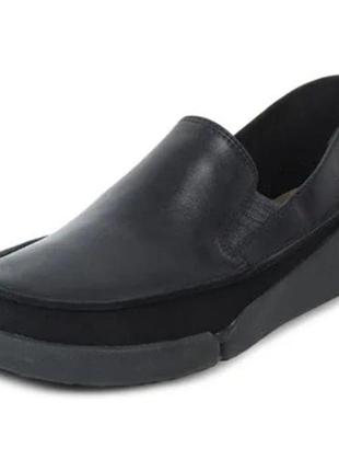 Шкіряні лофери clarks trigenic (tri step) чорні оригінал, р. 35 - 35,5