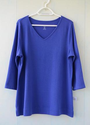 Базовый лонгслив, футболка liz claiborne, хлопок