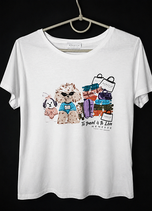Футболка для подорожей🐩🦮🐶🐕🐕‍🦺 і італійського бренду nenette, м