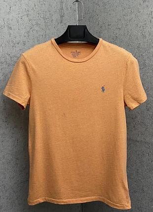 Помаранчева футболка від бренду polo ralph lauren
