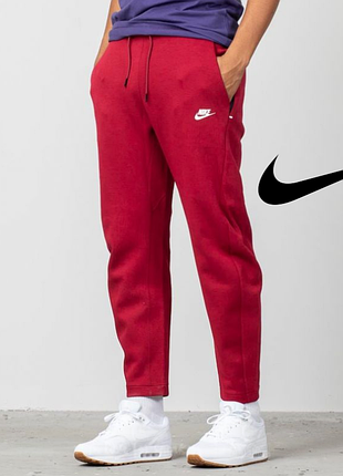 Спортивные штаны nike брюки бордовые tehc fleece красные xl