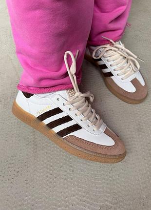 😍 кросівки жіночі adidas spezial | white / brown premium (1)