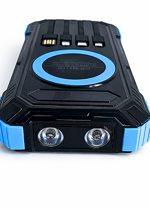 Повербанк 50000 mah із сонячною батареєю fast charge 22.5w / бездротовий power bank