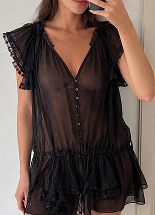Шифоновая блузка zara basic