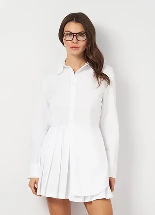 Шикарна біла сукна сорочка розмір s zara