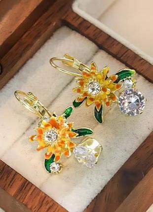 Сережки соняшники