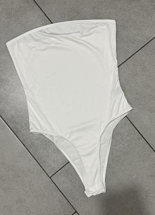 Білий боді-бандо shein xs (34) базовий без бретелей