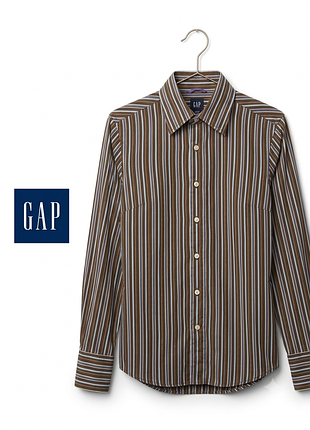 Стильная брендовая рубашка gap premium в оригинальную полоску