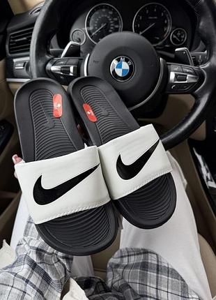 Тапки шльопанці nike white black