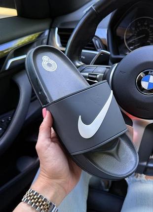 Тапки шльопанці nike dunkel blau