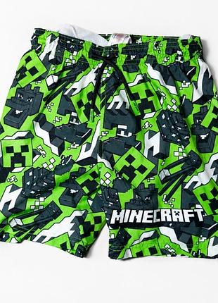 Дитячі плавальні шорти з принтом minecraft.  шорти minecraft.  на 8-9 років