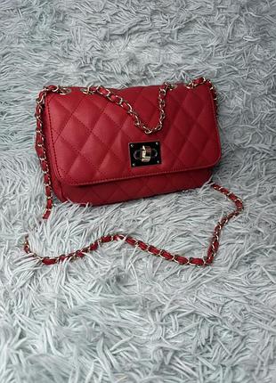Червона стьобана сумка dorothy perkins
