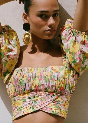 Кроп топ блуза zara зара