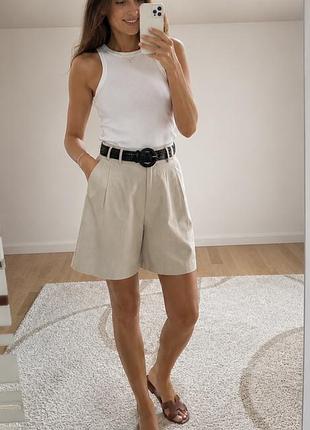 Шорти zara із льоном, розмір s/м