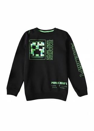 Чорний світшот толстовка minecraft на хлопчика 11-12 років
