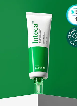 Заспокійливий крем make p:rem inteca  soothing cream для швидкого заспокоєння чутливої та подразненої шкіри