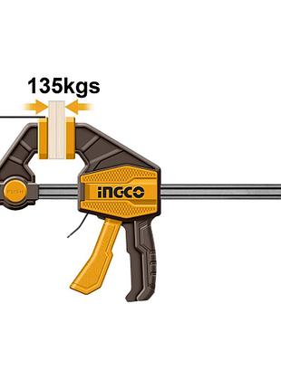 Струбцина быстрозажимная 80×600 мм ingco industrial