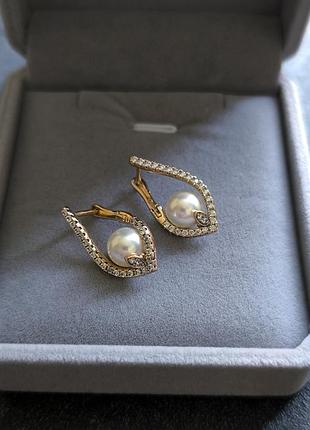 Сережки з перлами xuping jewelry