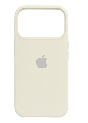Чехол fiji silicone case для apple iphone 17 pro бампер накладка soft touch с микрофиброй antique white