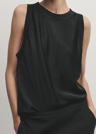Синій топ з віскози massimo dutti