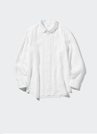 Сорочка uniqlo 100% льон