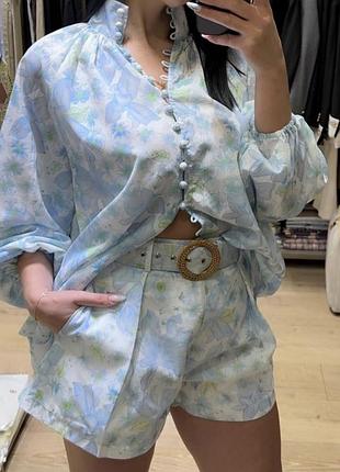 Костюм блакитний з шортами люкс s,m