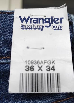Новые мужские джинсы wrangler 936 cowboy cut slim fit, w36l34 10