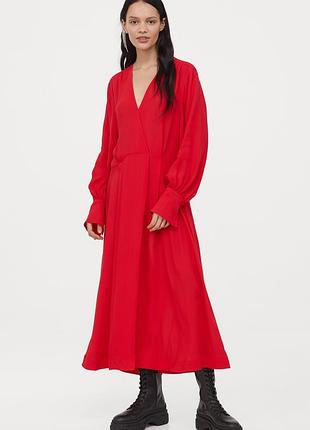 H&m яскрава елегантна сукня на запах