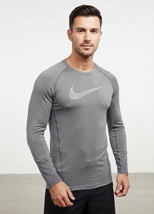 Чоловіча❗️сіра спортивна щільна кофта від nike pro оригінал