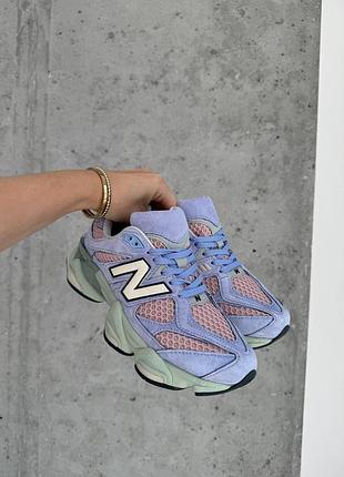 Замшеві пурпурні кросівки new balance 9060 whitaker group purple х нью беланс 41