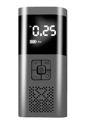 Компрессор цифровой аккумуляторный wireless air pump 9038 12 в/120 вт black