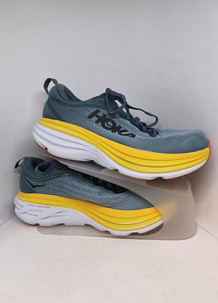 Кроссовки мужские hoka bondi 8 x-wide 1127958-gbms оригинал, в очень красивом состоянии