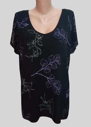 Футболка женская m&amp;mode вискозный черного цвета размер l -xl