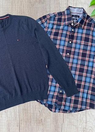 Джемпер с рубашкой tommy hilfiger