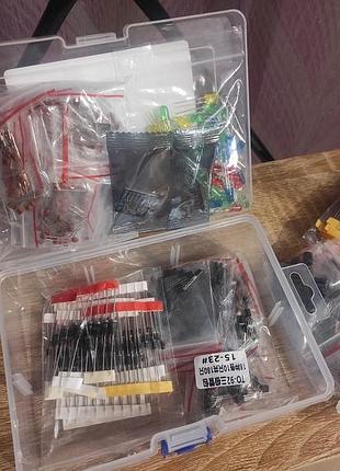 Набор электронных компонентов для arduino, diy и ремонта (резисторы, светодиоды, транзисторы)