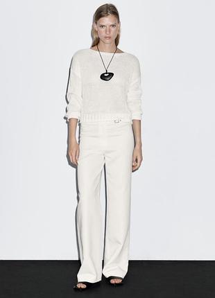 Massimo dutti штани прямого крою з пряжкою