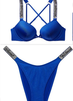 Купальник со стразами двойной пуш ап victoria’s secret