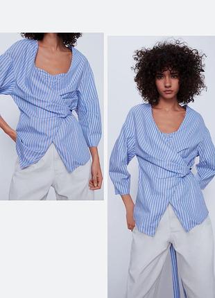 Рубашка + топ в полоску zara