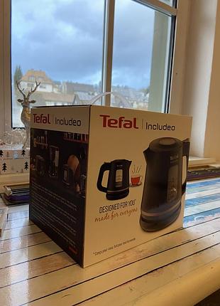 Електрочайник tefal includeo на 1 літр, економний якщо гріти лише одну чашку