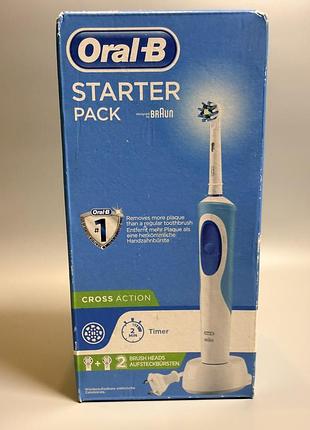 Електрична зубна щітка oral-b vitality starter pack з насадкою crossaction