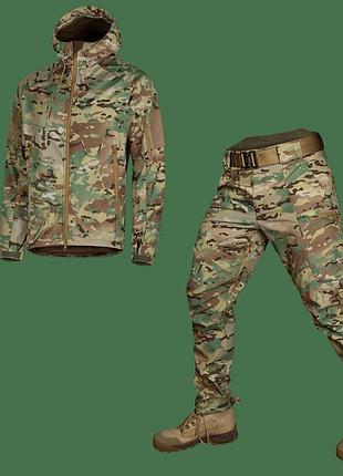 Костюм тактический камуфляжный softshell 2.0 multicam мультикам m
