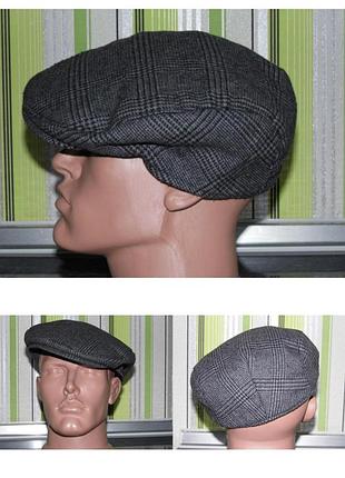 Классическая мужская кепка-реглан (также известная как плоская кепка, flat cap или ivy cap).- 57 размер