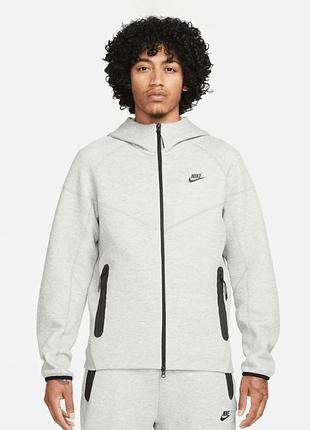 Толстовка nike m nk tch flc fz wr hoodie fb7921-063 s