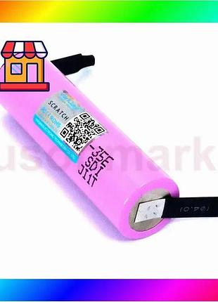 Bs аккумулятор 18650 varicore best mix li-ion 3500mah 3.7v 35е n под пайку 13a розовый bas77/n
