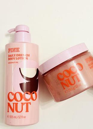 Подарунковий набір лосьйон, скраб для тіла victoria’s secret coconut оригінал!